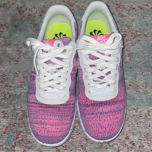Nike Women's Air Force 1 Crater Flyknit Fuchsia Glow/Wht-Pink Blast - Size 8.5